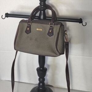 Elim &Paul Olive Satchel Bag with Detachable Strap Shoulder Bag With Zipper